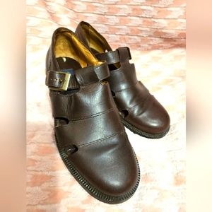 Vintage Coach Cut out Sandal Leather Shoes Sz 8D